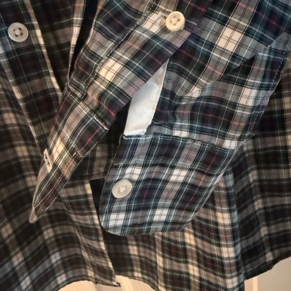 J Crew Shirt Mens XL Blue Ludlow‎ Button Up Long Sleeve Plaid 120s 2 Ply Cotton